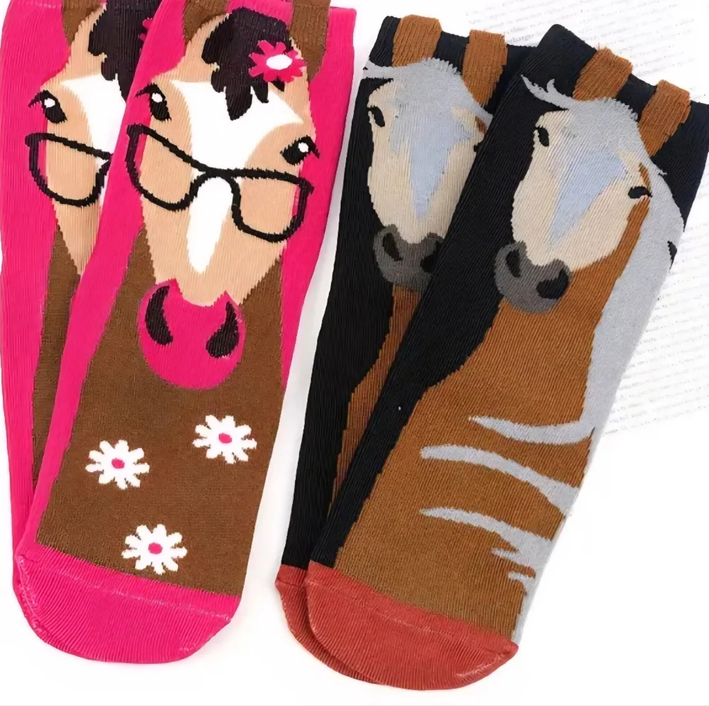 5 pr Horse pattern Equestrian socks Bundle for the fashionable horse enthusiast